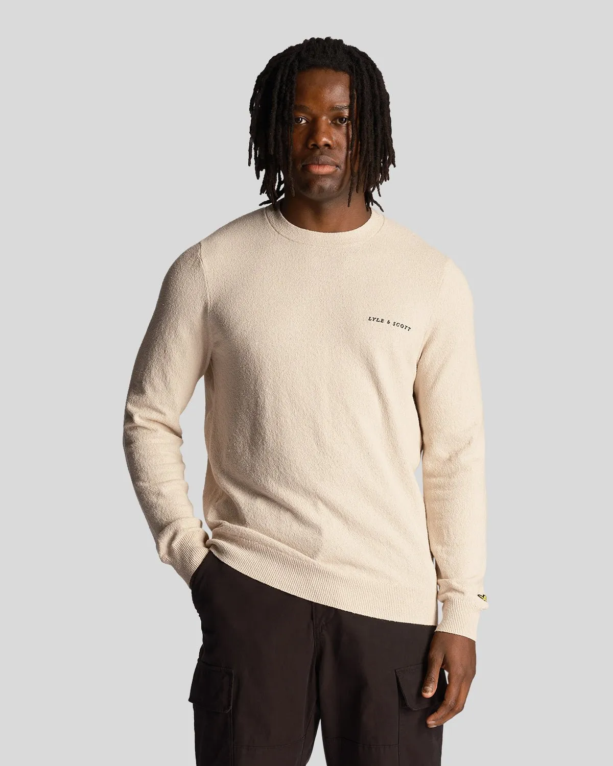 Boucle Crew Neck Jumper sold by Lyle & Scott