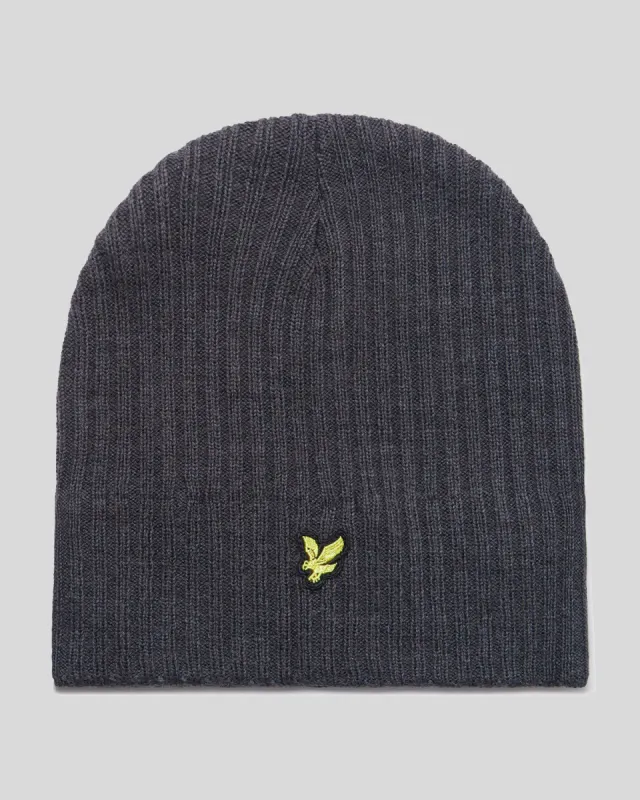 Knitted Ribbed Beanie sold by Lyle & Scott