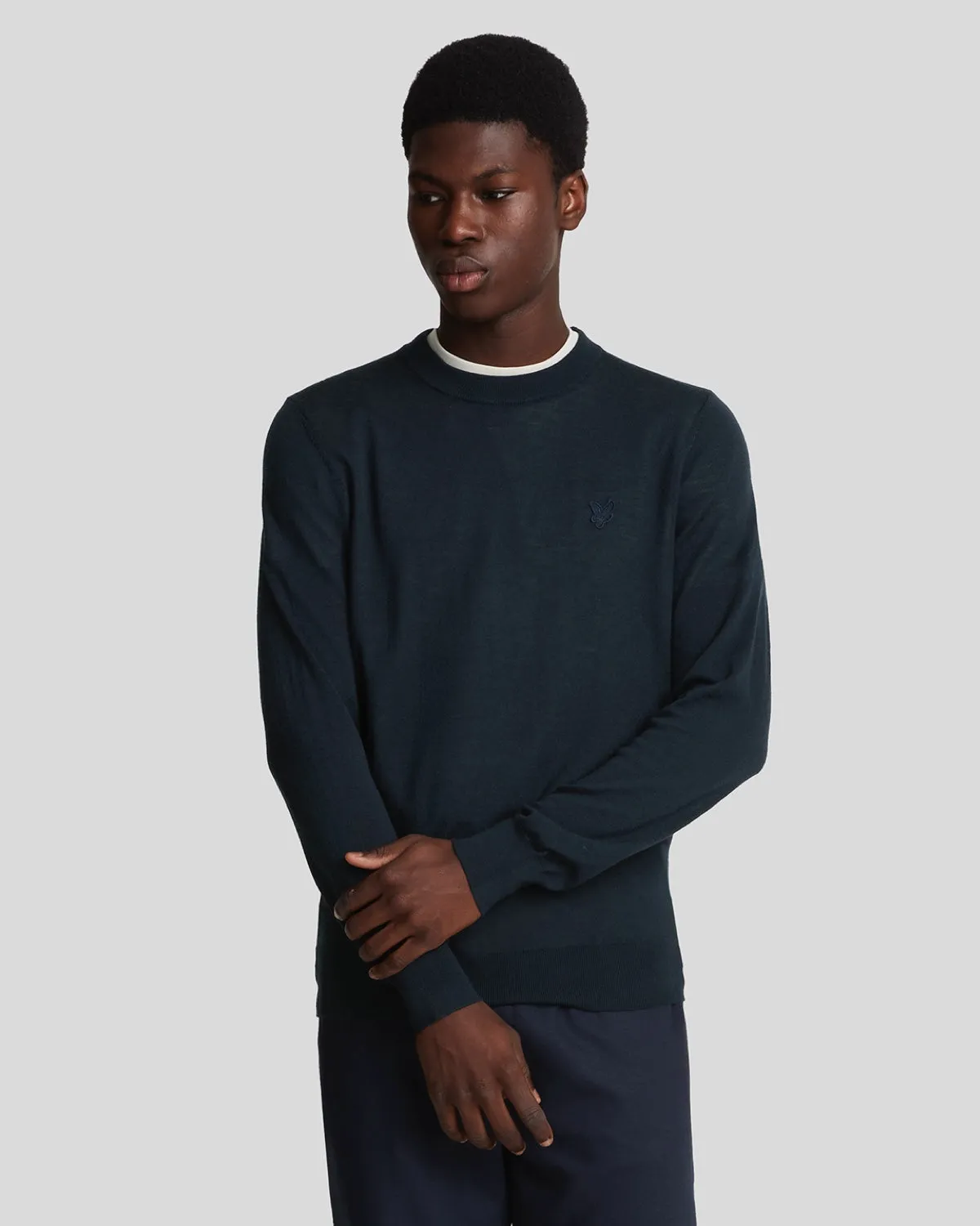 Merino Wool Crew Neck Jumper sold by Lyle & Scott