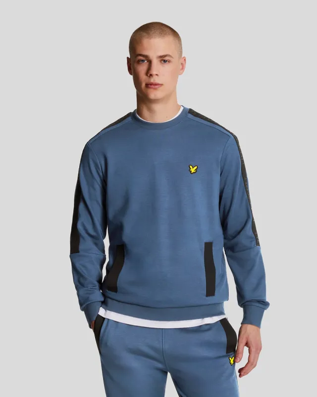 Sports Pocket Branded Crew Neck Sweatshirt made by Lyle & Scott