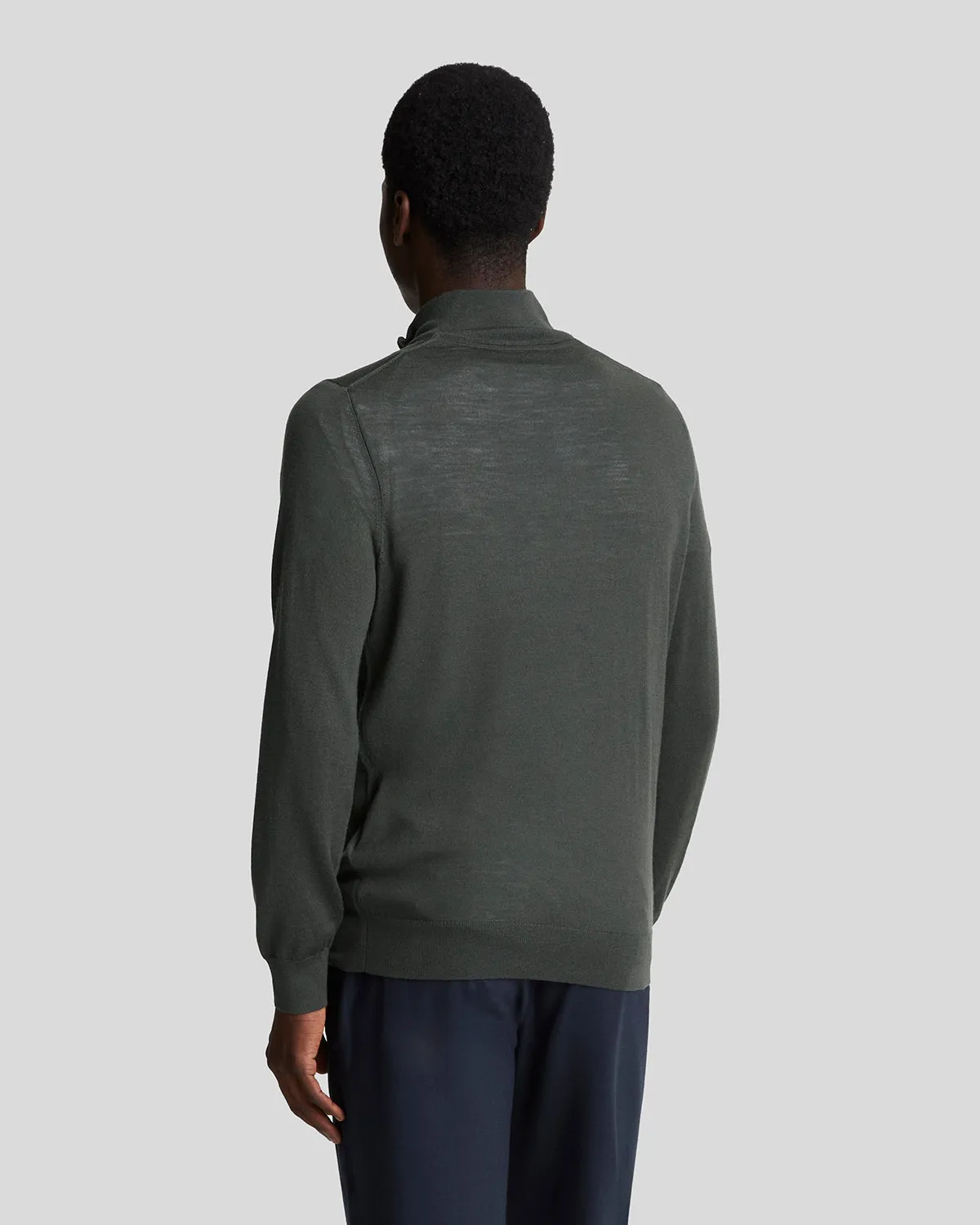 Tonal Eagle Merino 1/4 Zip Jumper sold by Lyle & Scott product image thumbnail 3