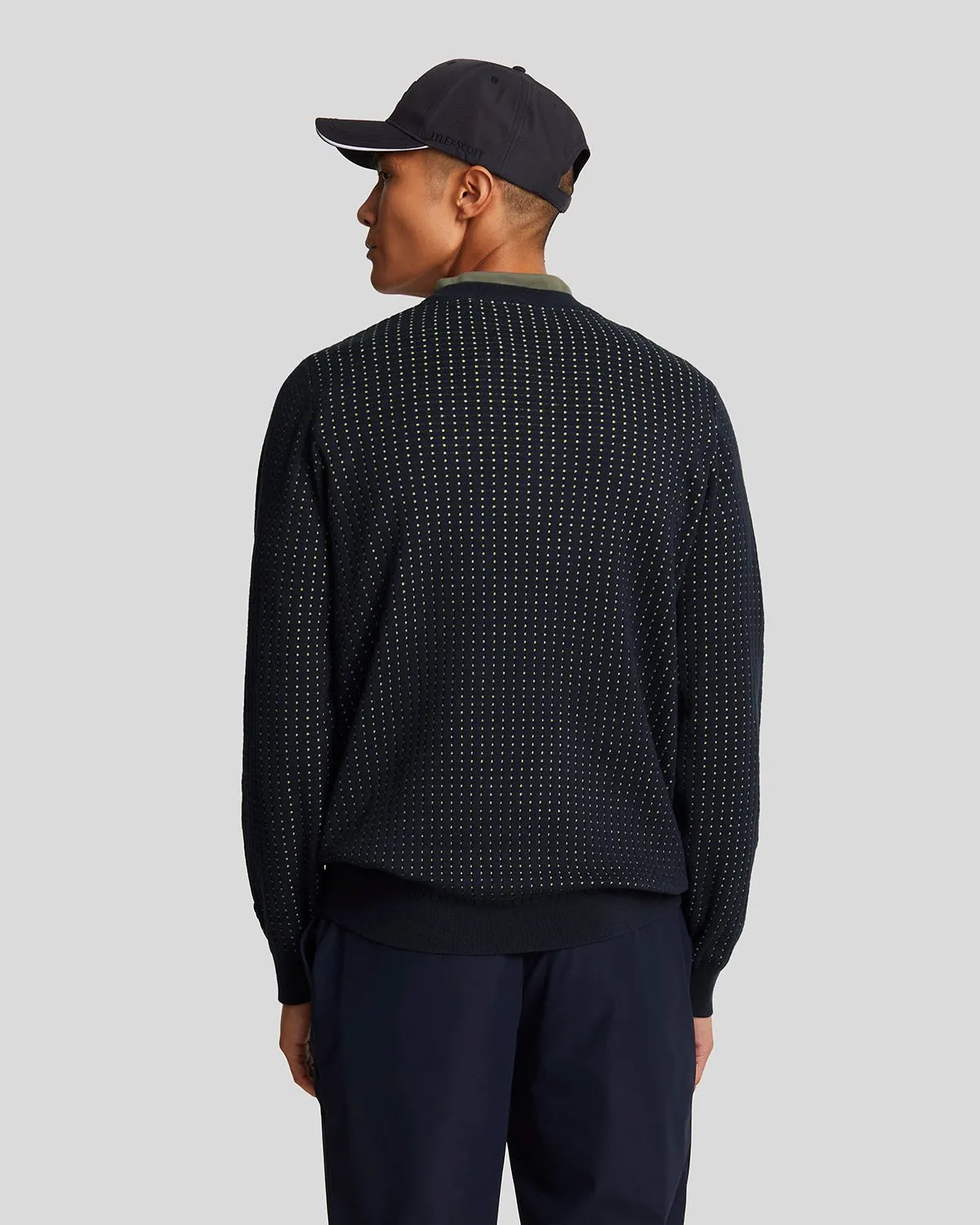 Golf Grid Crew Neck Jumper sold by Lyle & Scott product image thumbnail 3