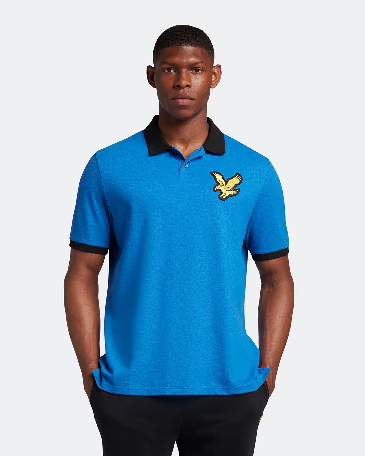 Block Marl Polo Shirt sold by Lyle & Scott