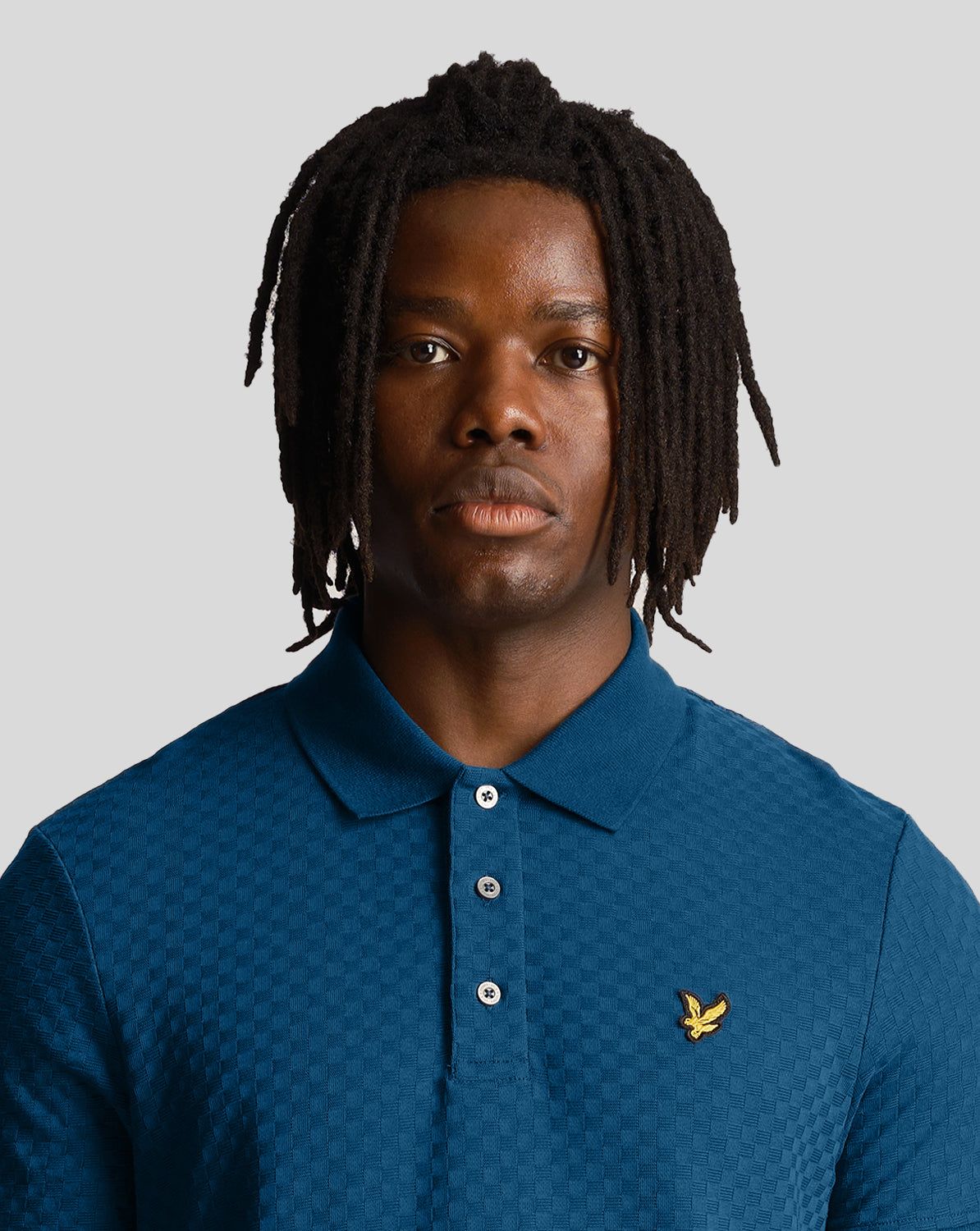 Grid Texture Polo Shirt sold by Lyle & Scott product image thumbnail 4