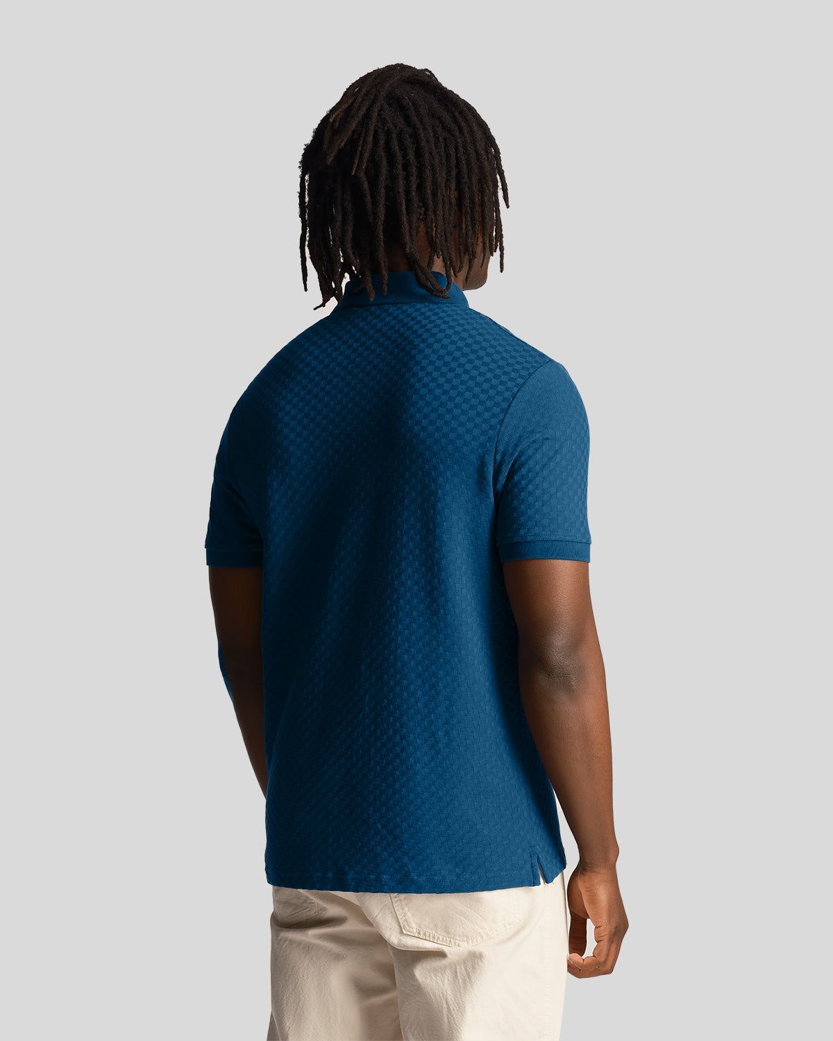 Grid Texture Polo Shirt sold by Lyle & Scott product image thumbnail 3