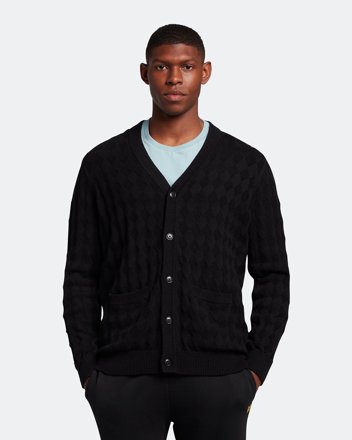 Argyle Cardigan sold by Lyle & Scott