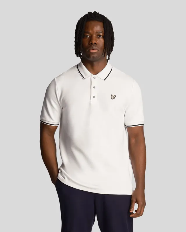 Premium Vintage Flatback Pique Tipped Polo Shirt sold by Lyle & Scott