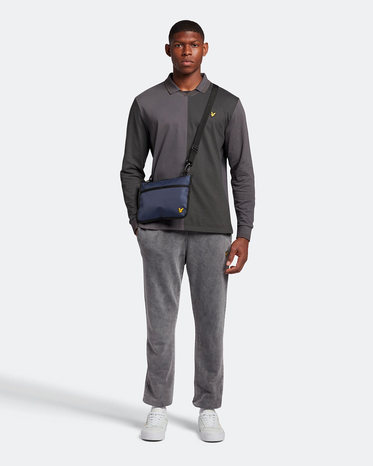 Long Sleeve Wide Tonal Stripe Polo Shirt sold by Lyle & Scott product image thumbnail 2