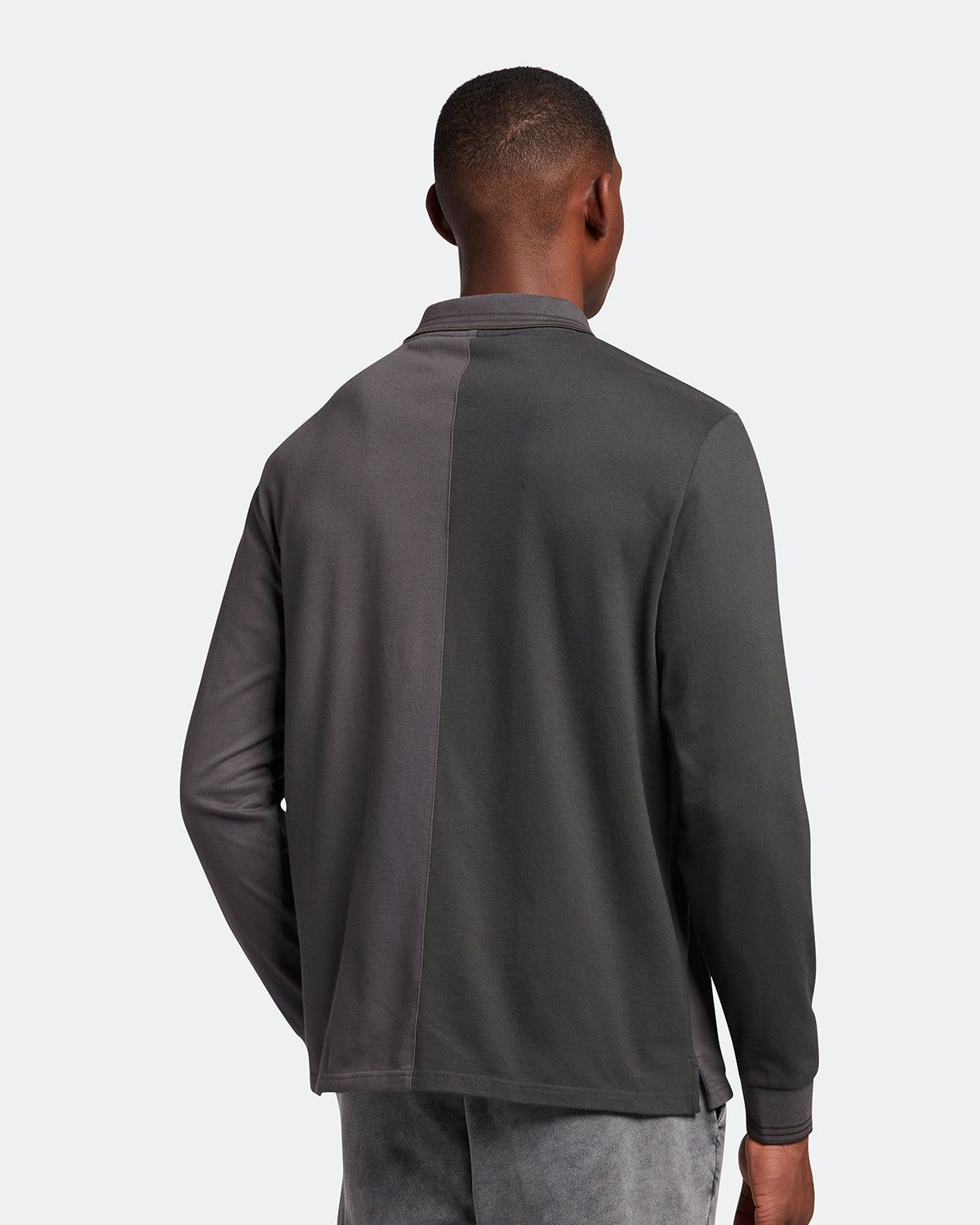 Long Sleeve Wide Tonal Stripe Polo Shirt sold by Lyle & Scott product image thumbnail 3