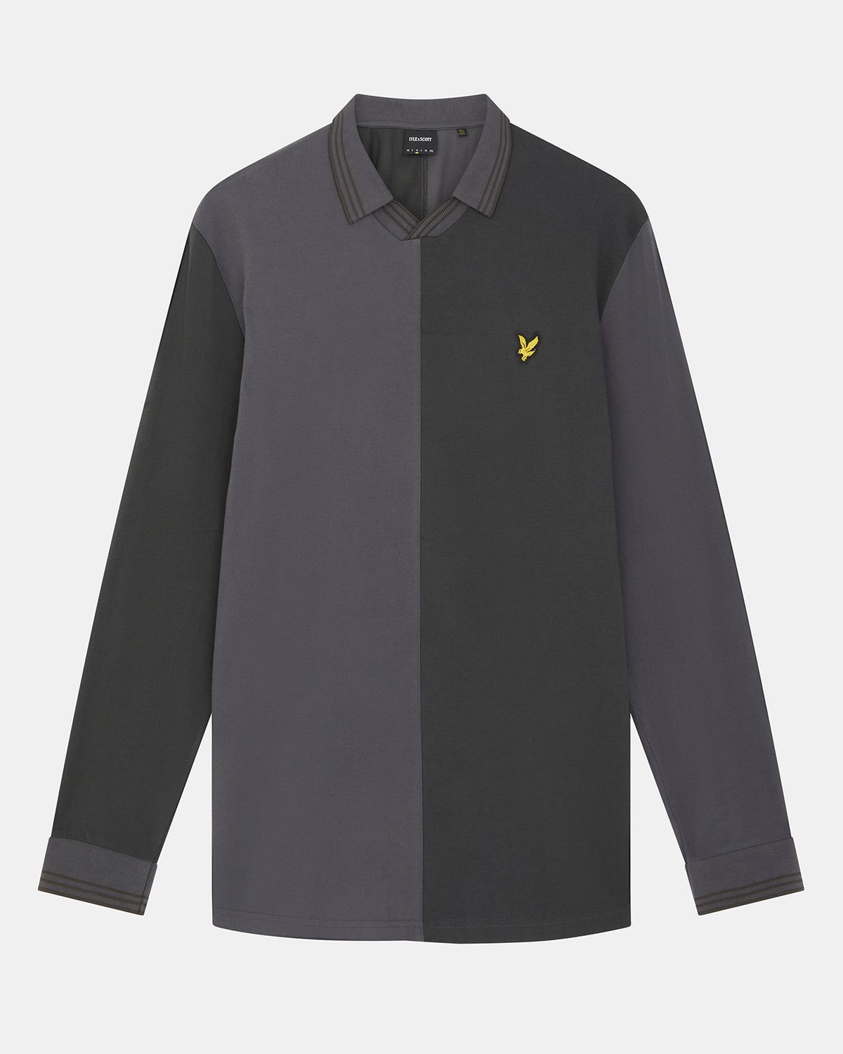 Long Sleeve Wide Tonal Stripe Polo Shirt sold by Lyle & Scott product image thumbnail 5