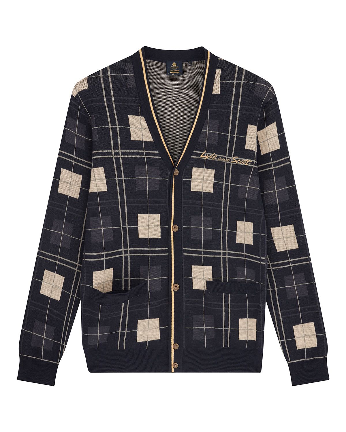 Grid Cardigan sold by Lyle & Scott product image thumbnail 5