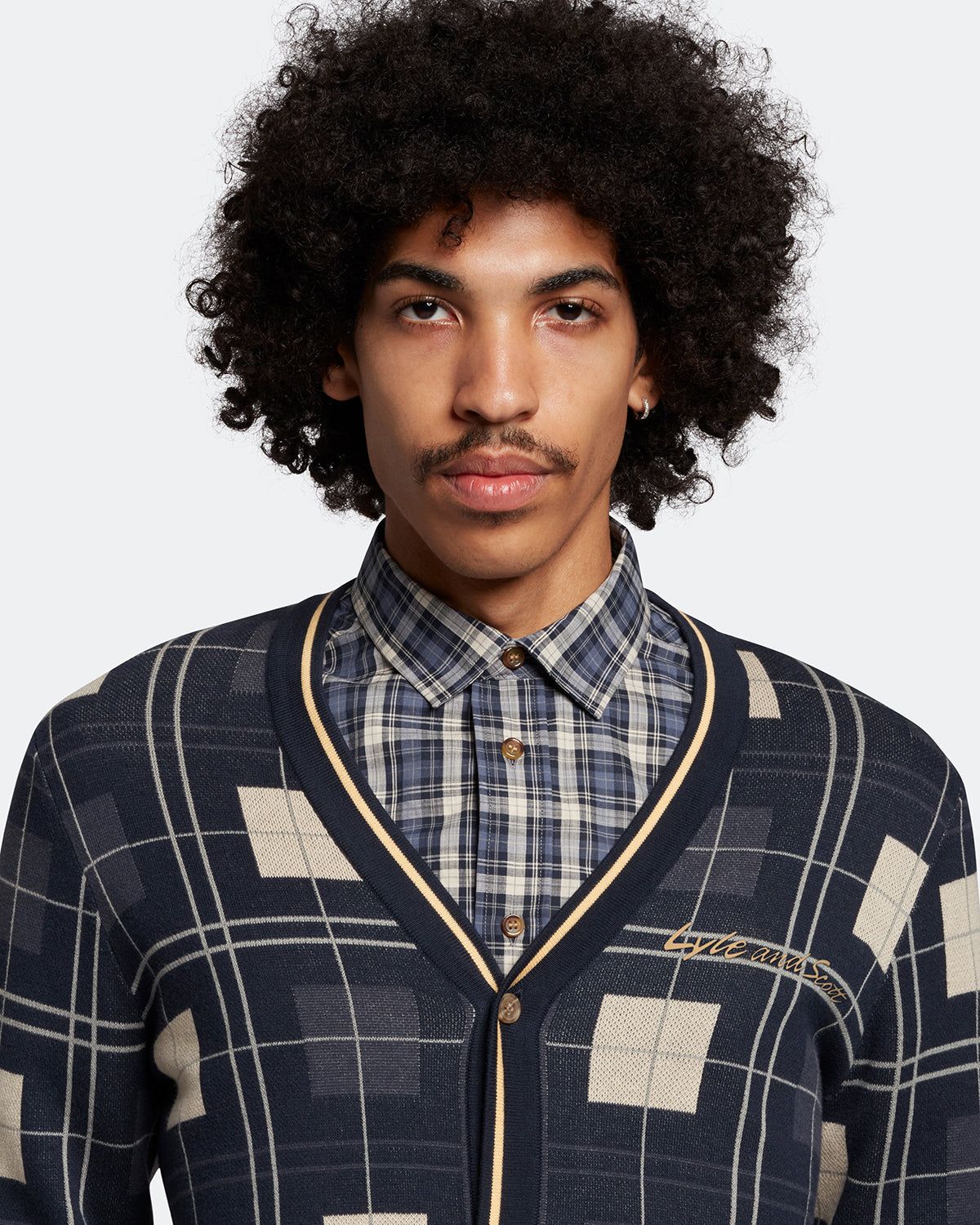 Grid Cardigan sold by Lyle & Scott product image thumbnail 4