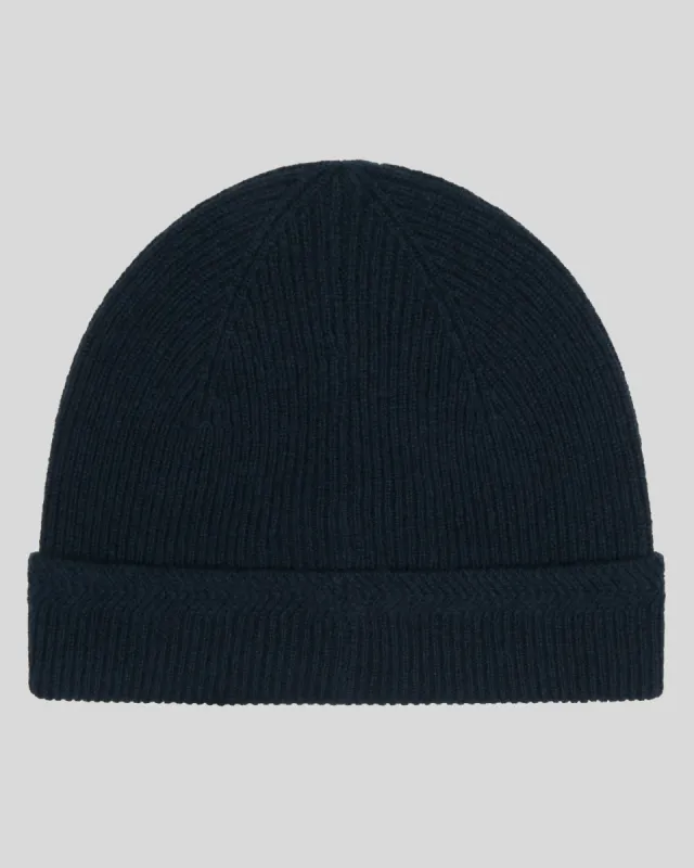Racked Rib Beanie sold by Lyle & Scott