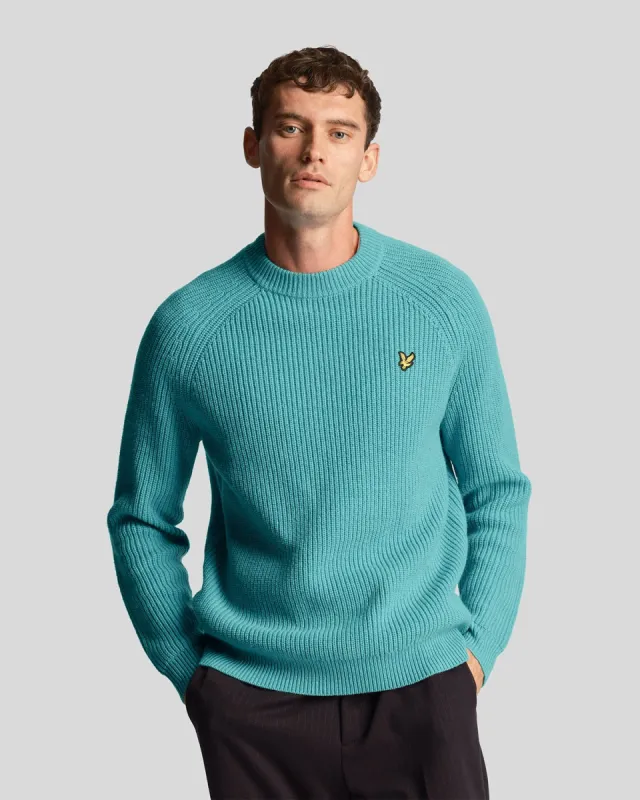 Shaker Stitch Mock Neck Jumper sold by Lyle & Scott