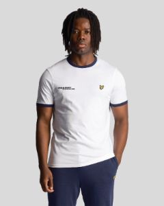 Plain Ringer T-Shirt Co-Ordinates Print sold by Lyle & Scott