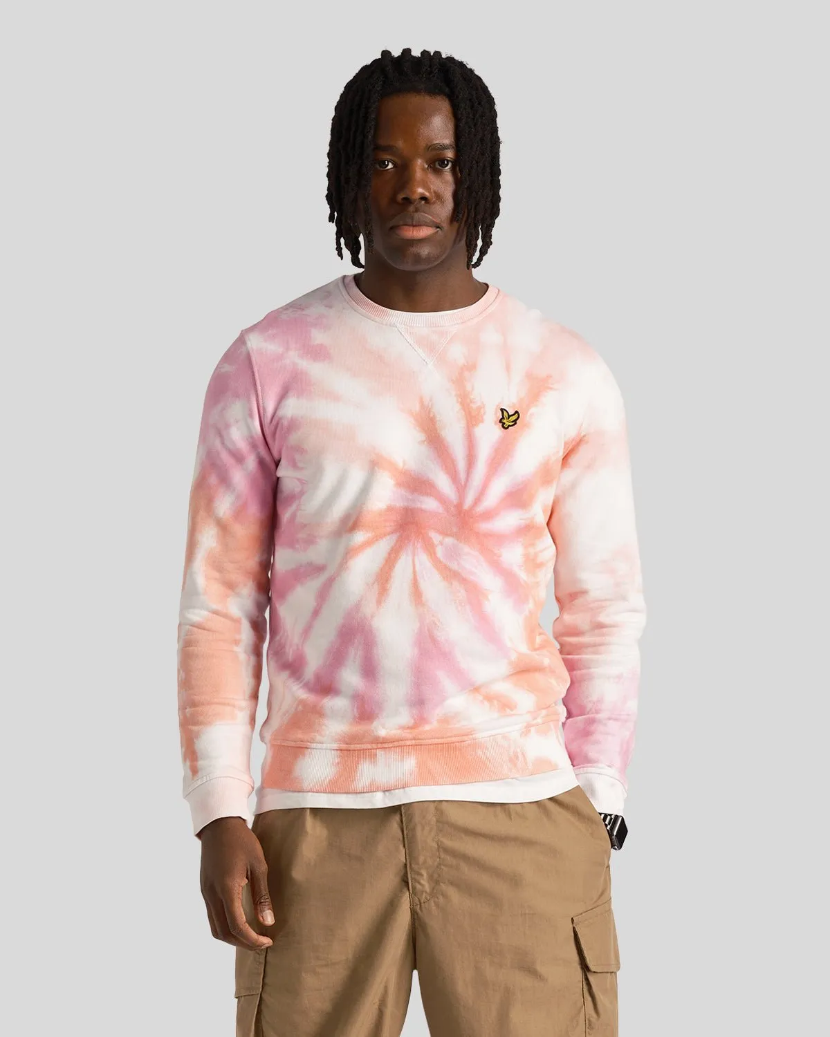 Tie Dye Crew Neck Sweatshirt sold by Lyle & Scott