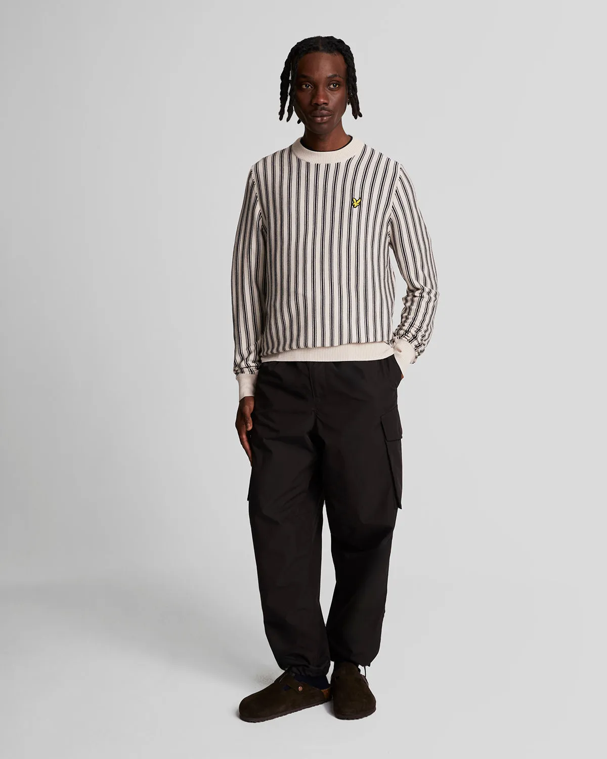 Vertical Stripe Crew Neck Jumper sold by Lyle & Scott product image thumbnail 2