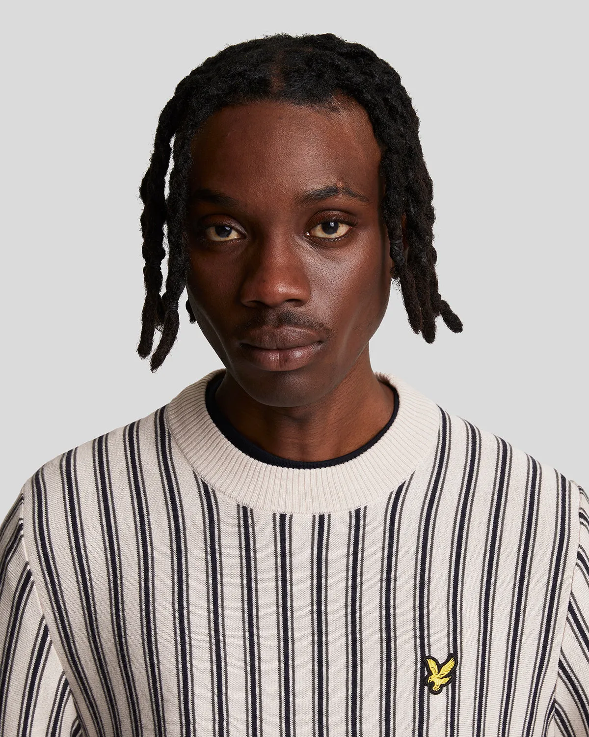 Vertical Stripe Crew Neck Jumper sold by Lyle & Scott product image thumbnail 4