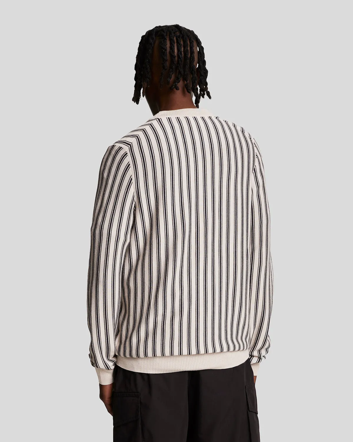 Vertical Stripe Crew Neck Jumper sold by Lyle & Scott product image thumbnail 3