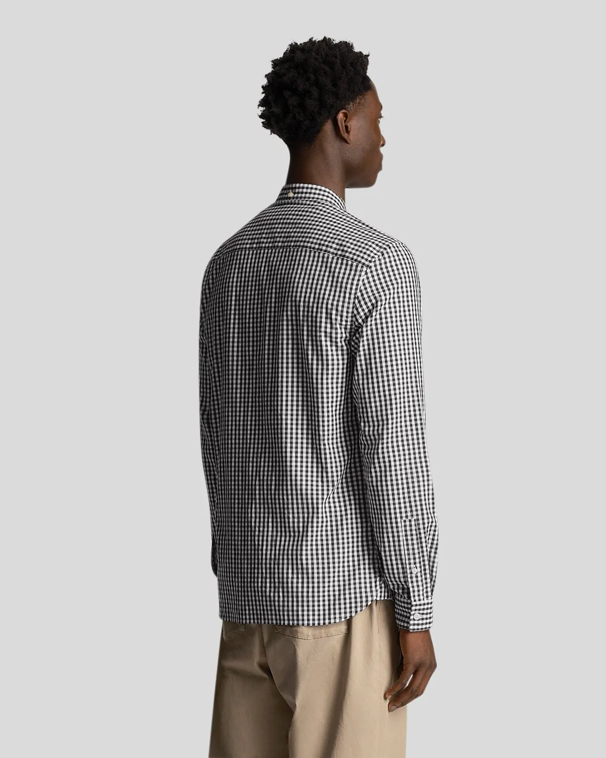 Long Sleeve Slim Fit Gingham Shirt sold by Lyle & Scott product image thumbnail 3