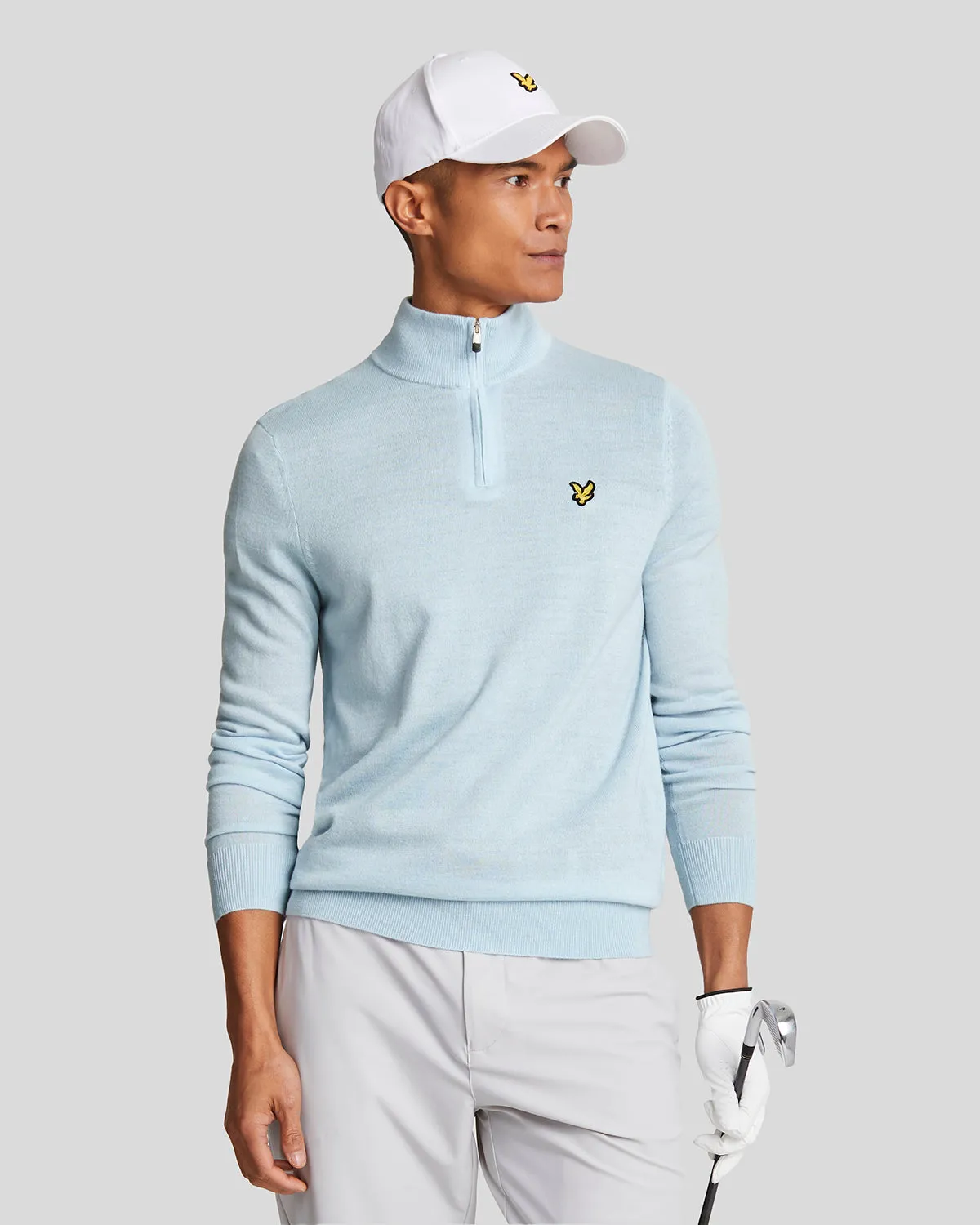 Golf 1/4 Zip Merino Jumper sold by Lyle & Scott