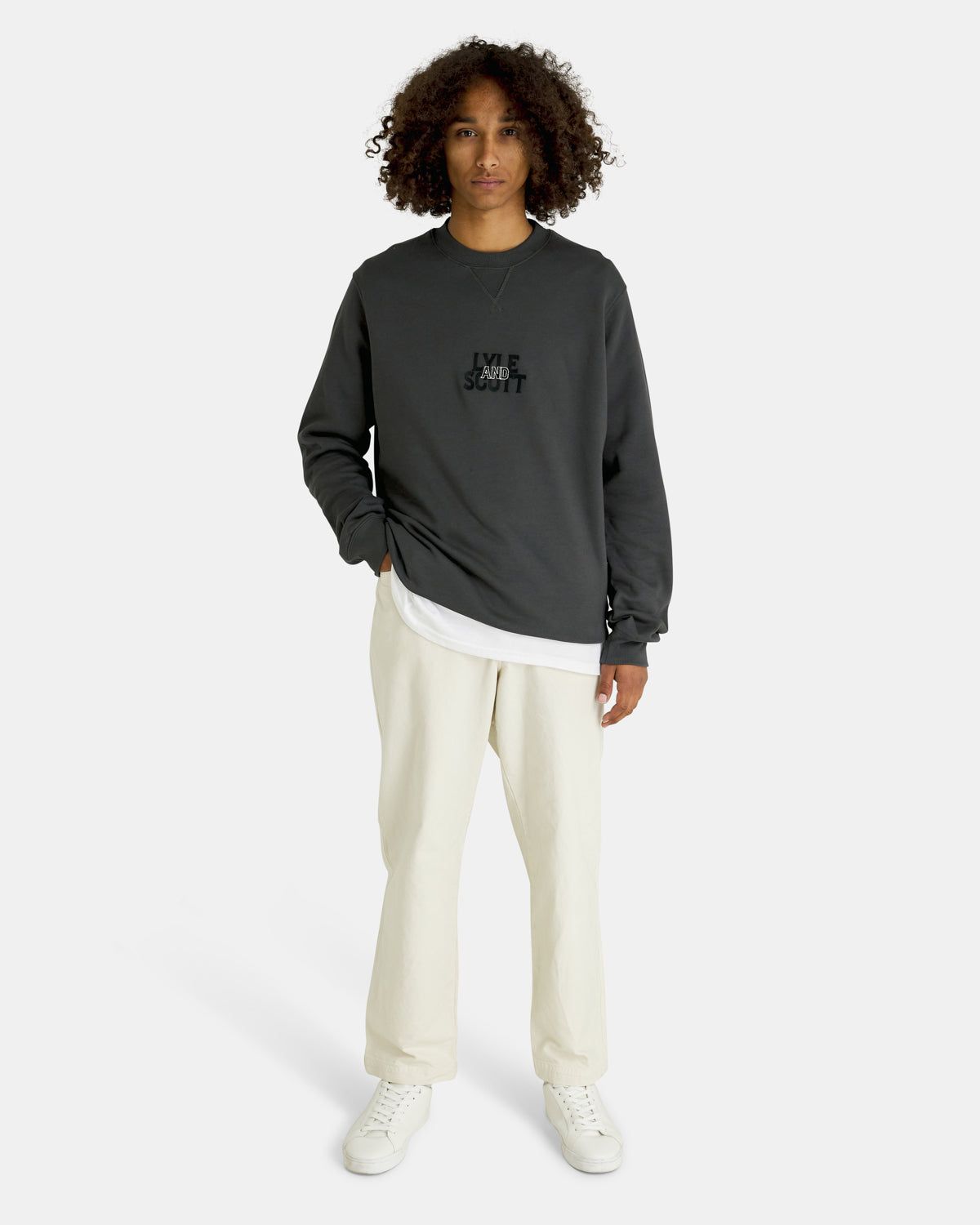 Varsity Embroidered Crew Neck Sweatshirt sold by Lyle & Scott product image thumbnail 2