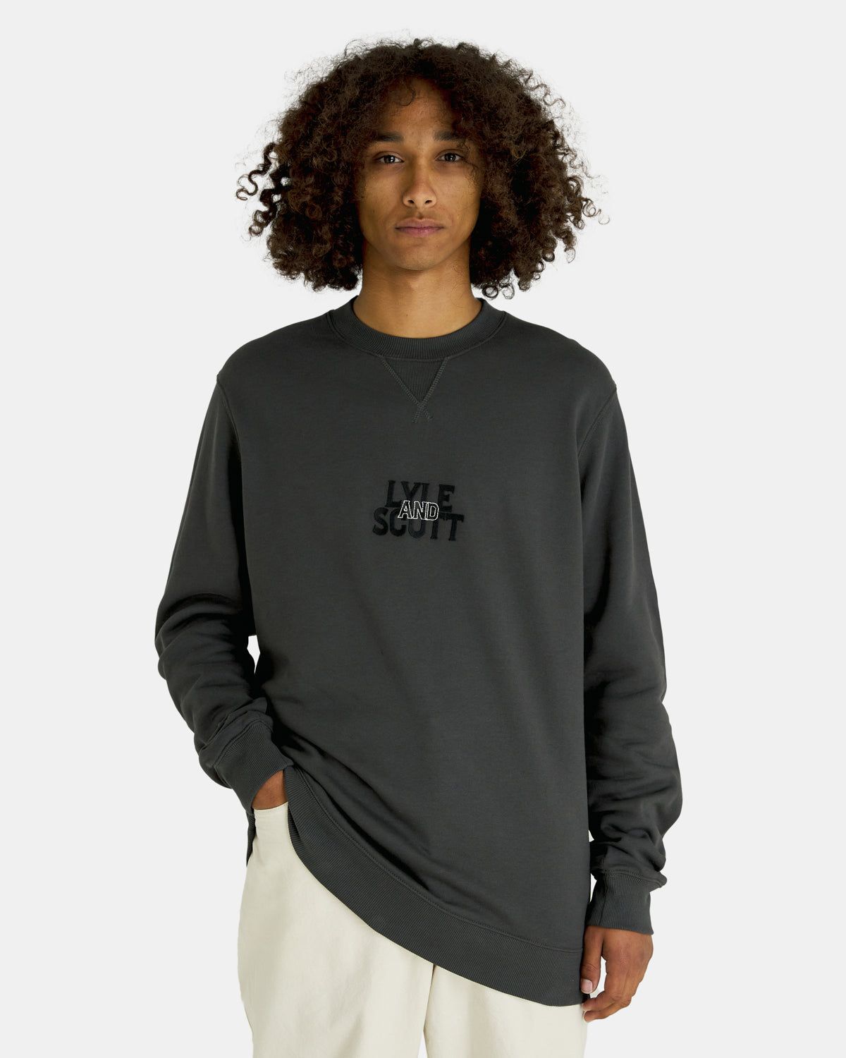 Varsity Embroidered Crew Neck Sweatshirt sold by Lyle & Scott