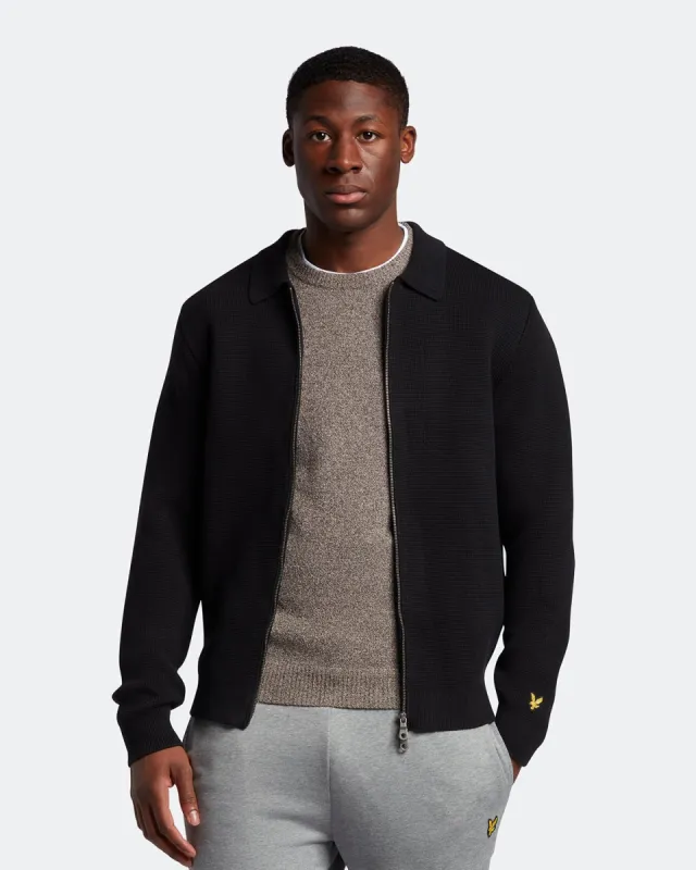 Milano Knit Zip Through Shirt sold by Lyle & Scott