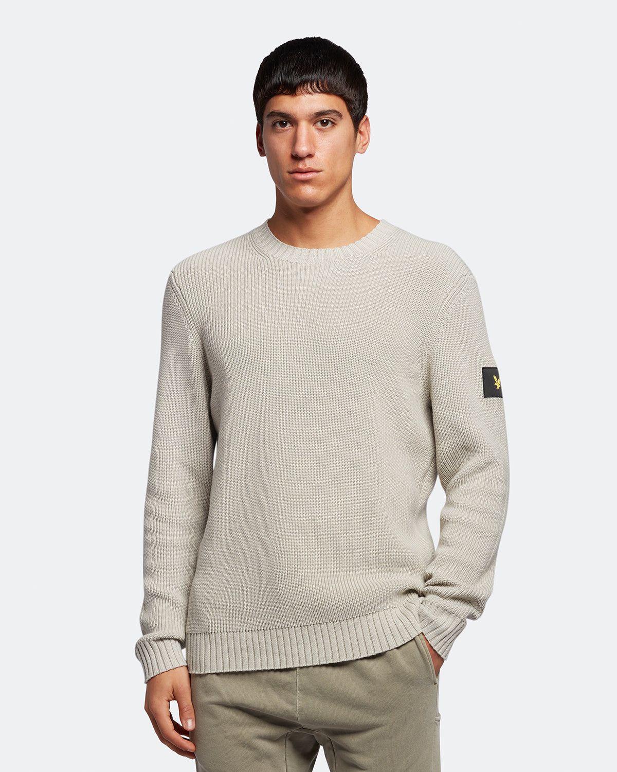 Ribbed Crew Neck Jumper sold by Lyle & Scott