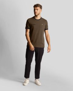 Plain Ringer T-Shirt Co-Ordinates Print sold by Lyle & Scott