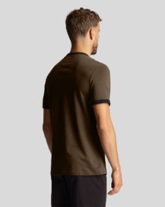 Plain Ringer T-Shirt Co-Ordinates Print sold by Lyle & Scott