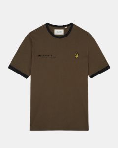 Plain Ringer T-Shirt Co-Ordinates Print sold by Lyle & Scott