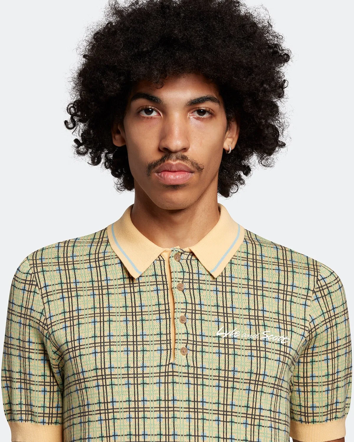 Grid Polo Shirt sold by Lyle & Scott product image thumbnail 4