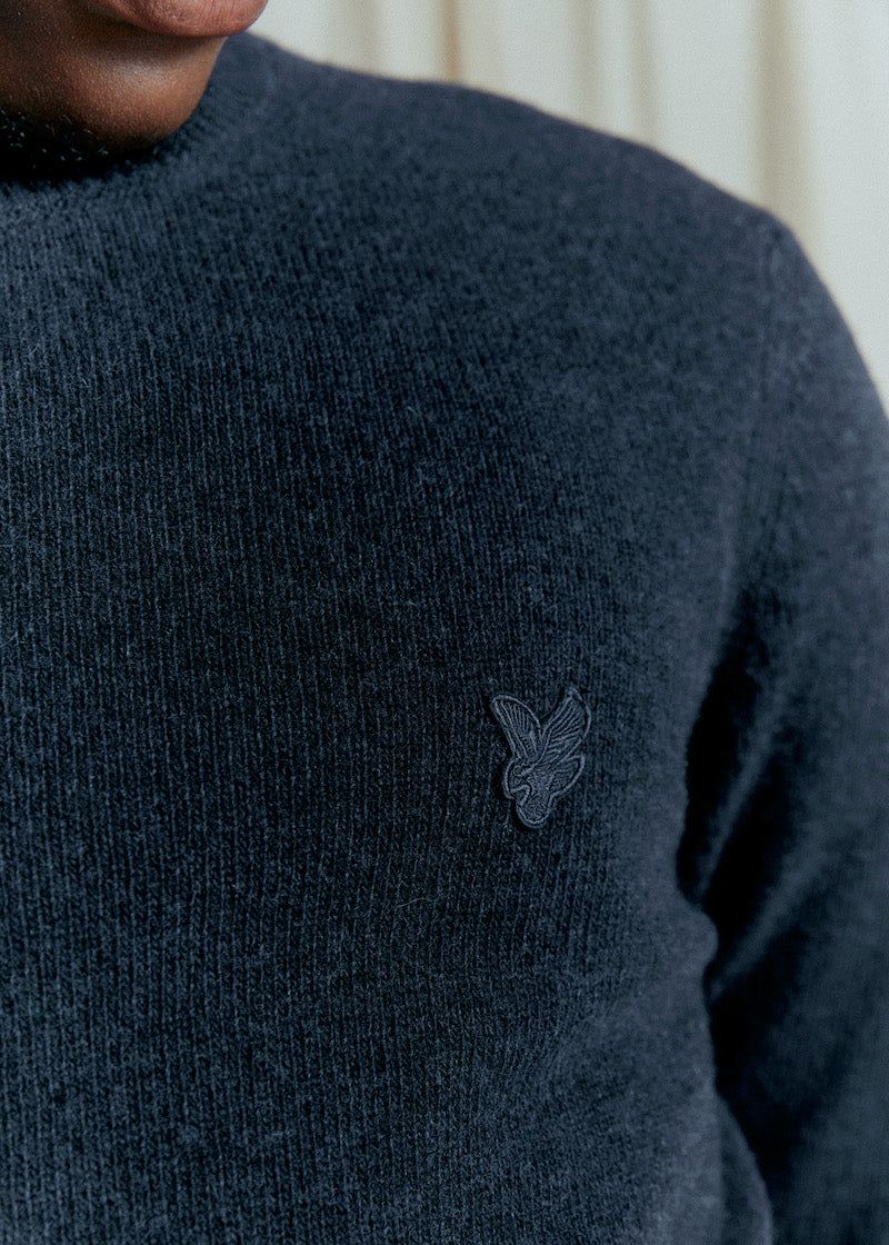 Tonal Eagle Crew Neck Lambswool Blend Jumper sold by Lyle & Scott product image thumbnail 5