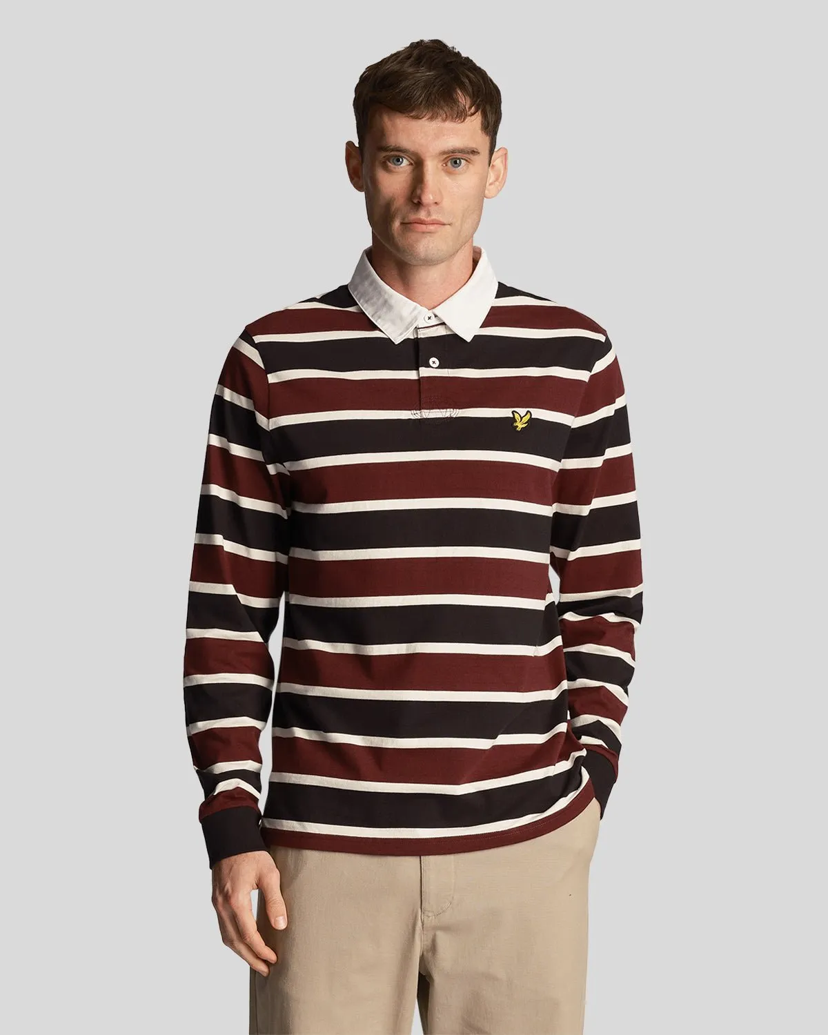 Stripe Rugby Polo Shirt sold by Lyle & Scott