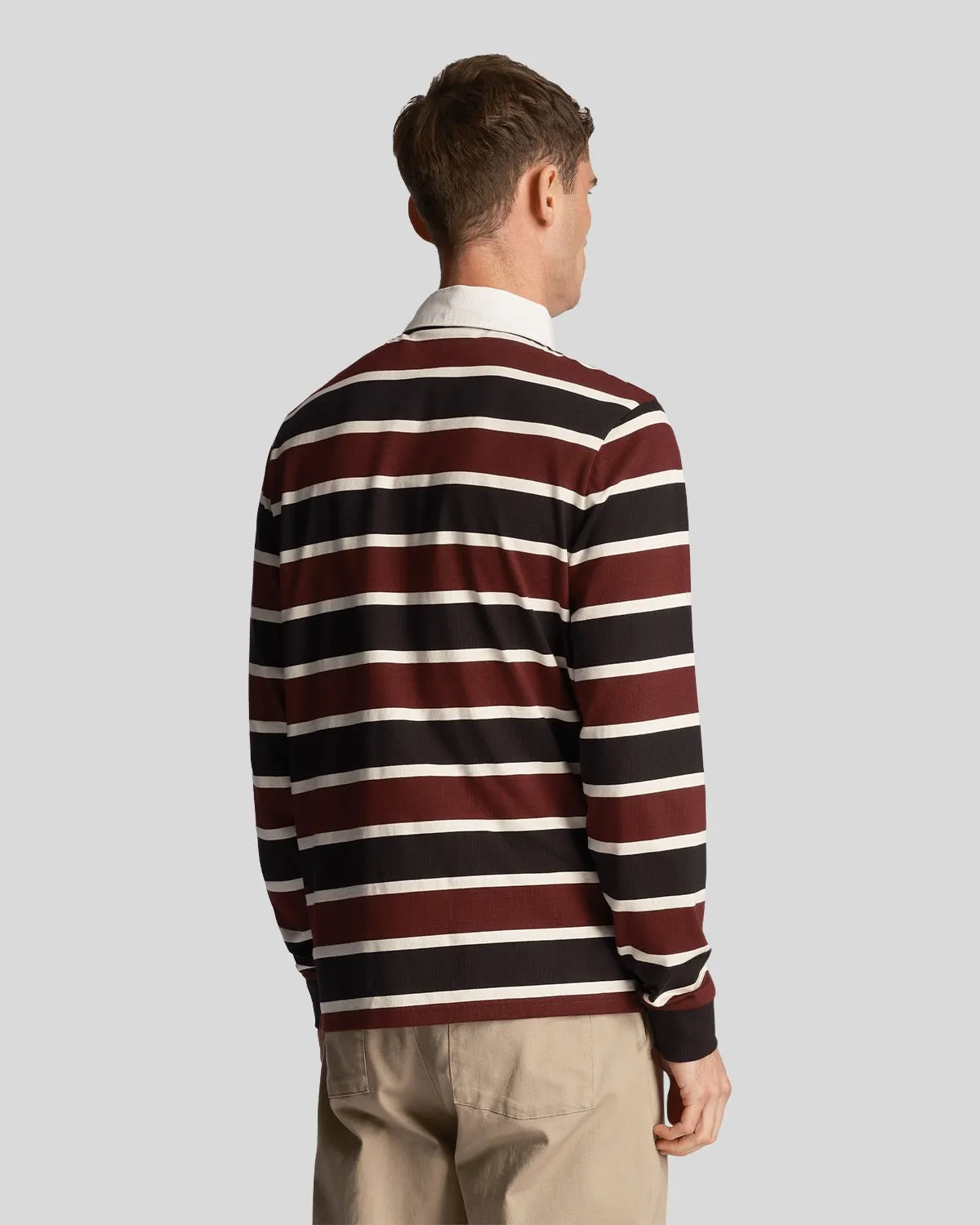 Stripe Rugby Polo Shirt sold by Lyle & Scott product image thumbnail 3