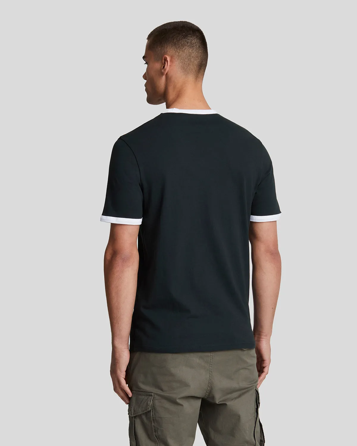 Ringer Cotton Crew Neck T-Shirt sold by Lyle & Scott product image thumbnail 3