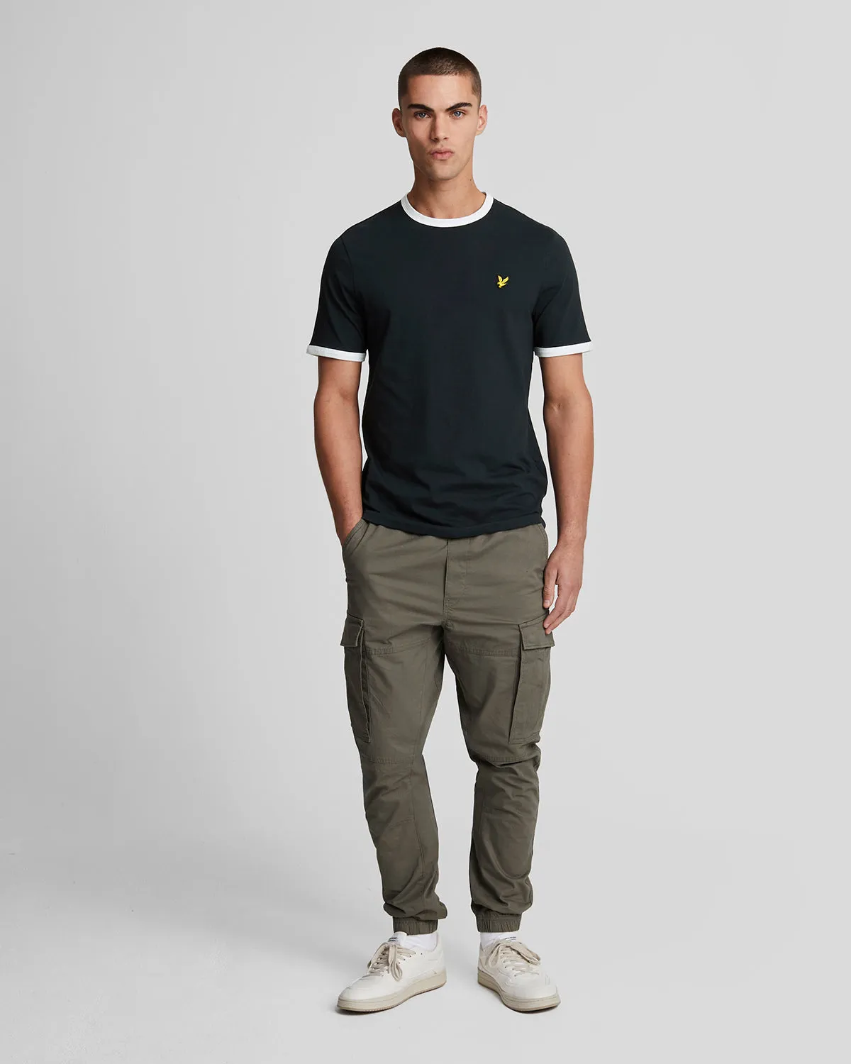 Ringer Cotton Crew Neck T-Shirt sold by Lyle & Scott product image thumbnail 2