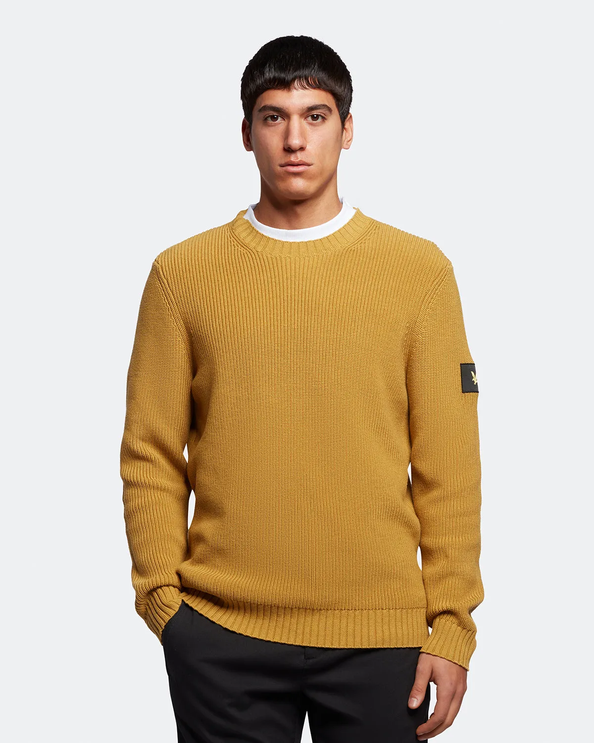 Ribbed Crew Neck Jumper sold by Lyle & Scott