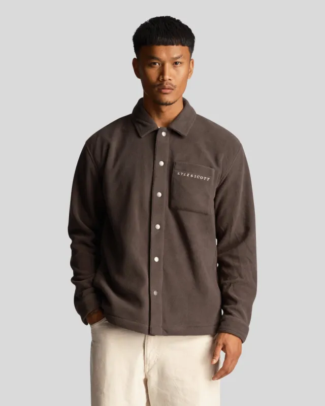 Embroidered Fleece Overshirt sold by Lyle & Scott