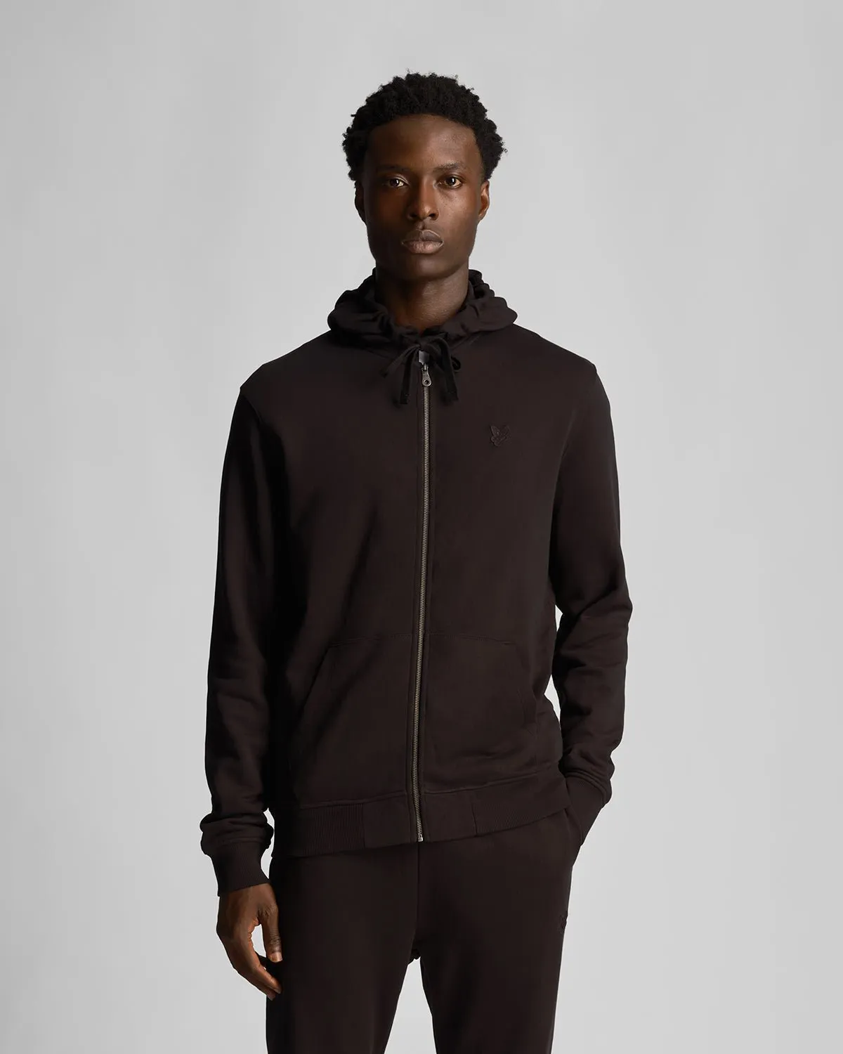 Tonal Eagle Zip Through Hoodie sold by Lyle & Scott