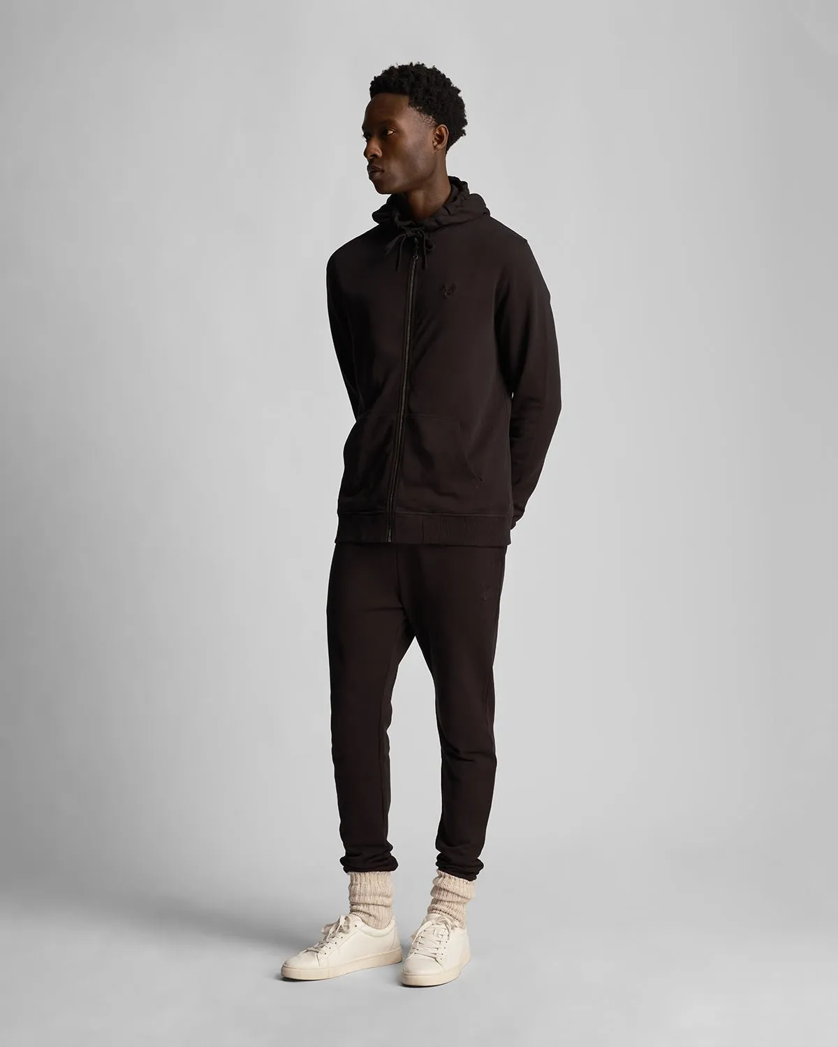 Tonal Eagle Zip Through Hoodie sold by Lyle & Scott product image thumbnail 2