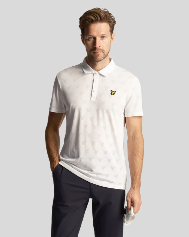 Golf Jacquard Polo Shirt sold by Lyle & Scott