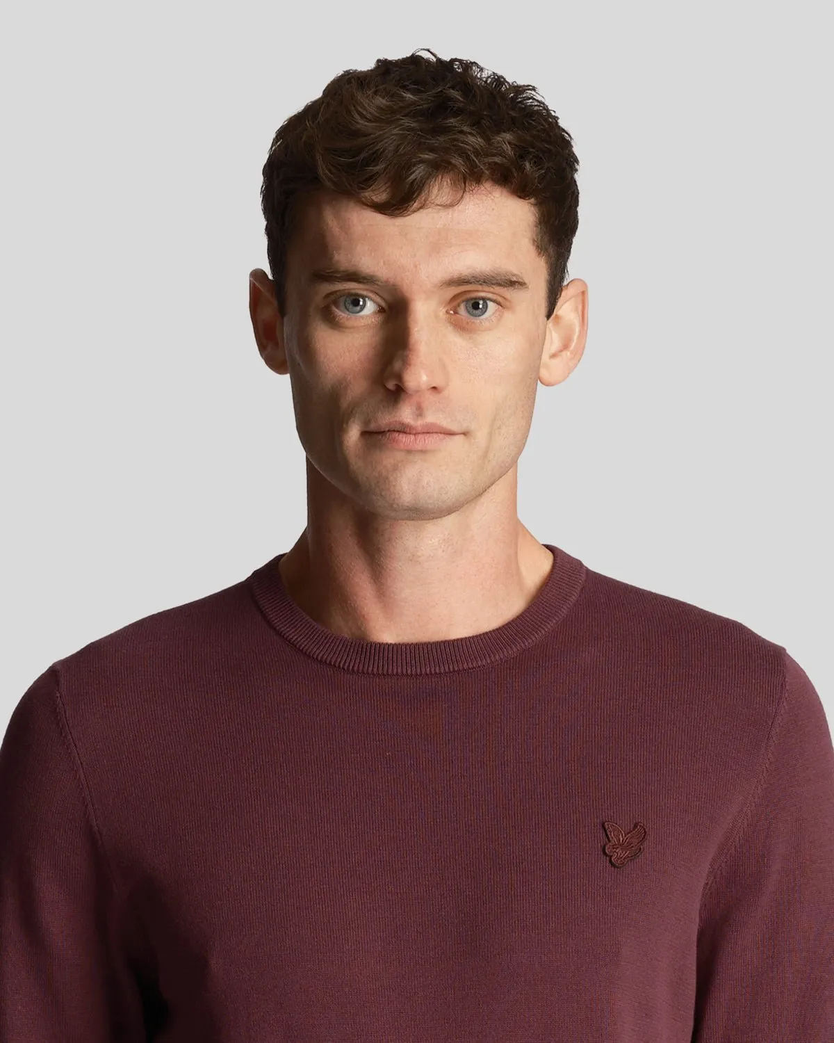 Tonal Eagle Cotton Crew Neck Jumper sold by Lyle & Scott product image thumbnail 4