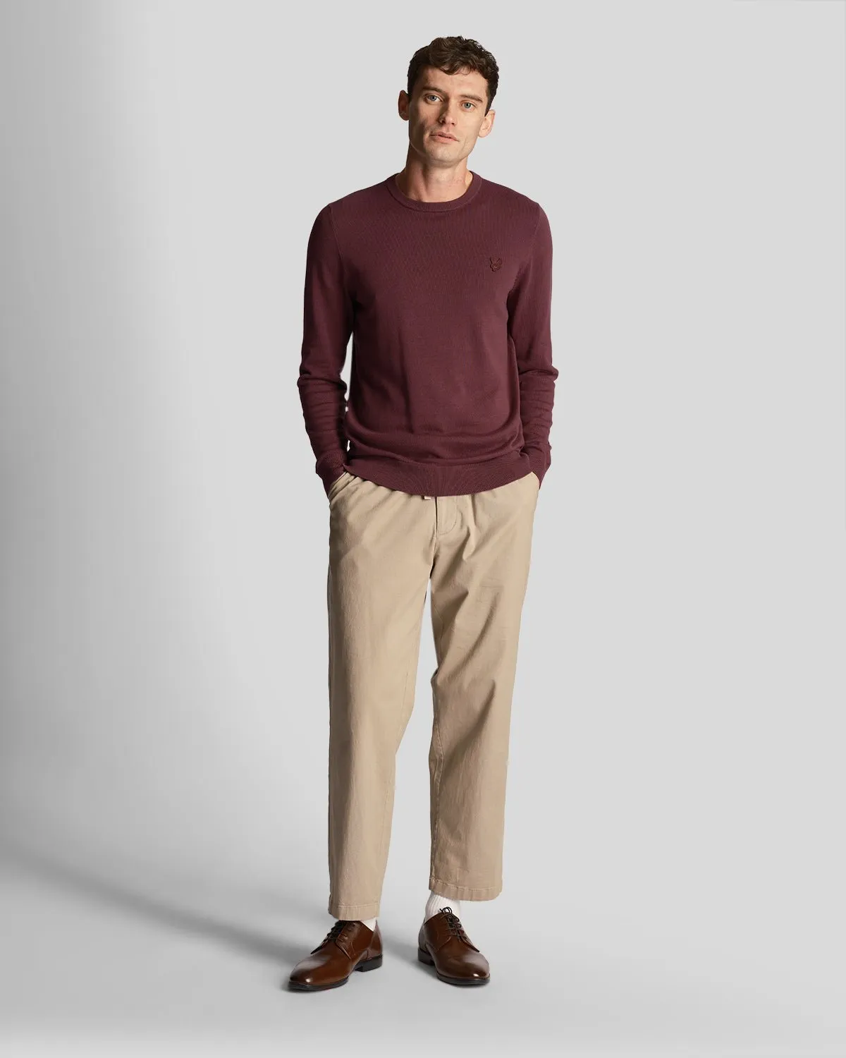 Tonal Eagle Cotton Crew Neck Jumper sold by Lyle & Scott product image thumbnail 2