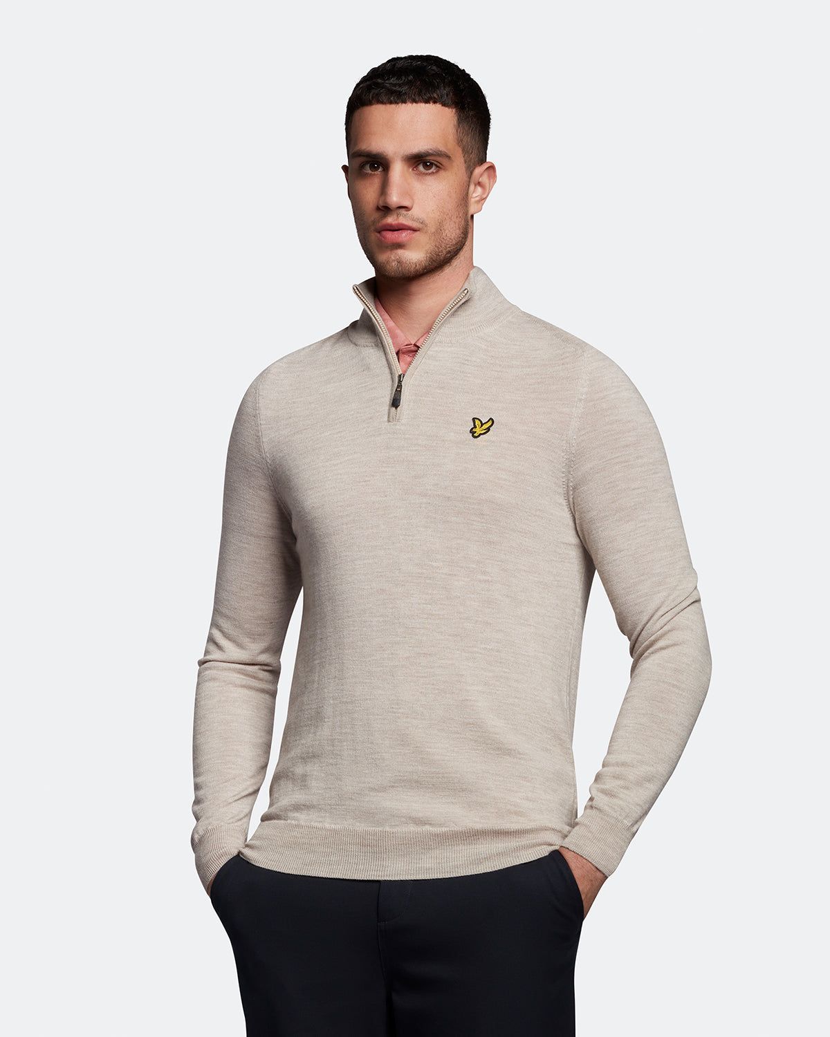 Golf Merino 1/4 Zip Jumper sold by Lyle & Scott