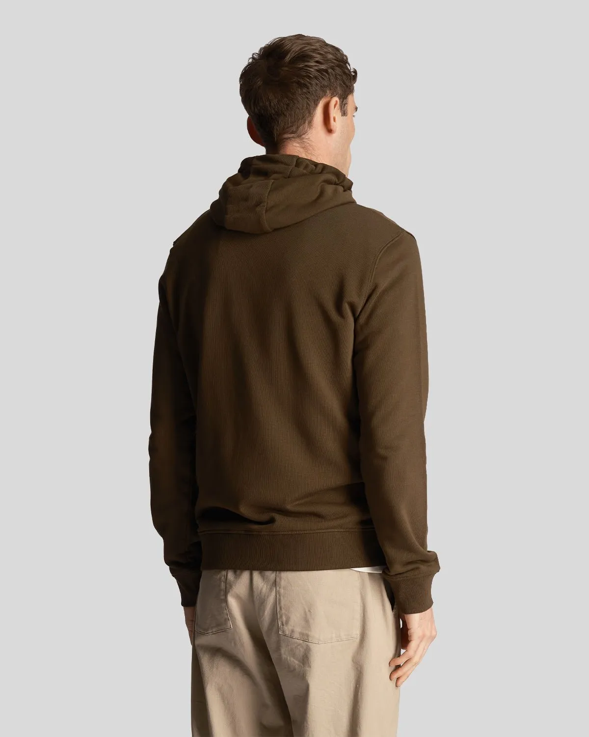 Tonal Eagle Zip Through Hoodie sold by Lyle & Scott product image thumbnail 3