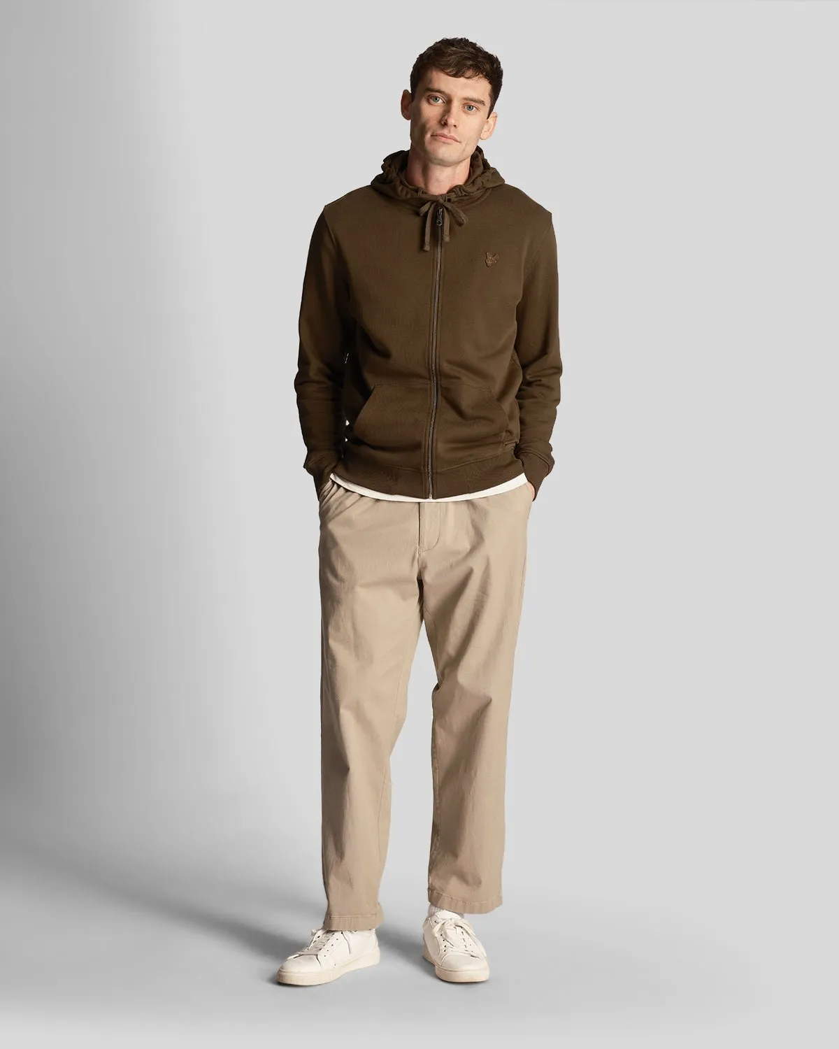 Tonal Eagle Zip Through Hoodie sold by Lyle & Scott product image thumbnail 2