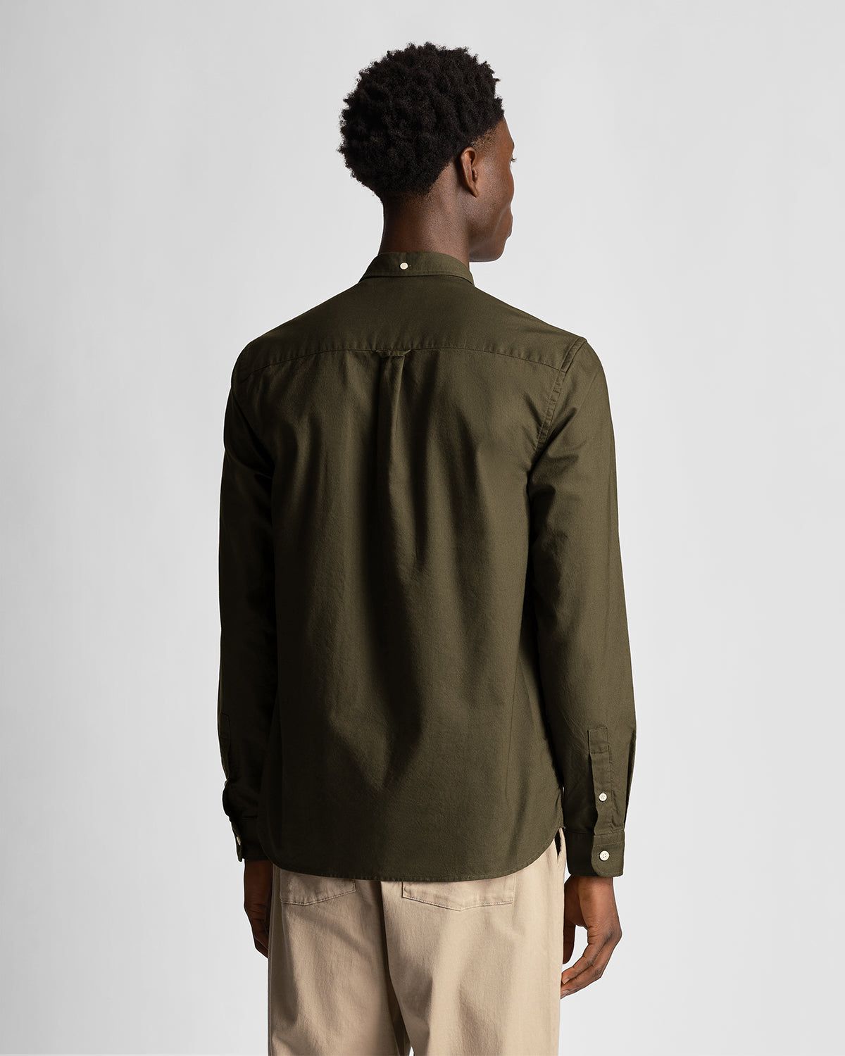 Tonal Eagle Light Weight Oxford Shirt sold by Lyle & Scott product image thumbnail 3