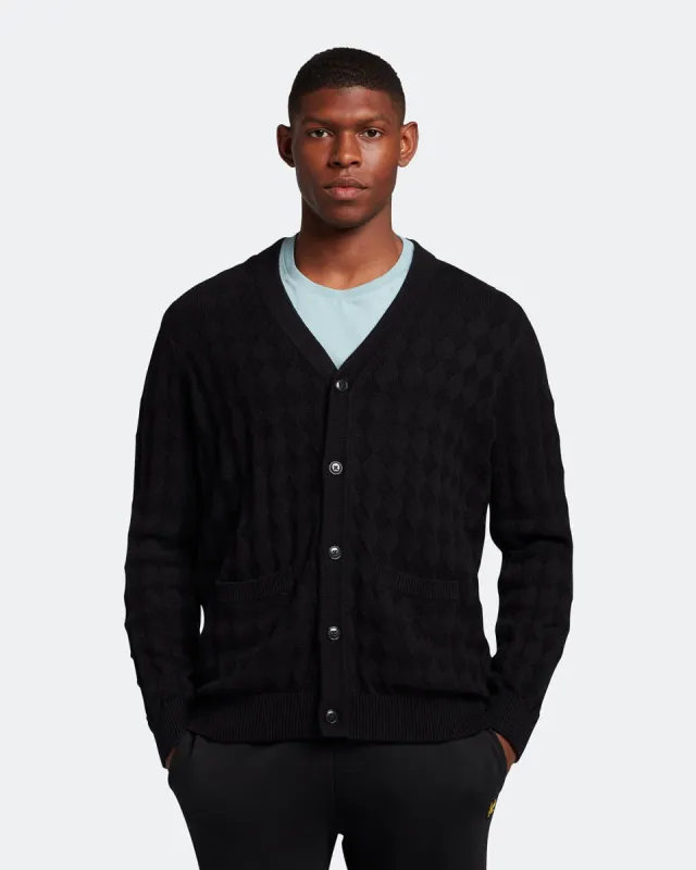 Argyle Cardigan sold by Lyle & Scott